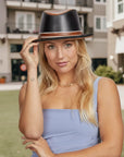Rocky | Womens Leather Fedora Hat