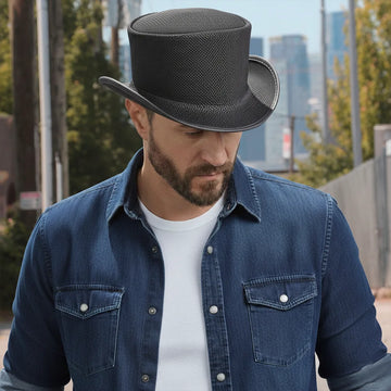 Rogue | Mens Black Breathable Mesh Top Hat