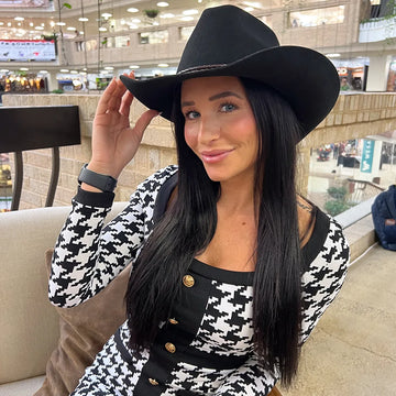Sequoia | Womens Black Wool Felt Cowgirl Hat