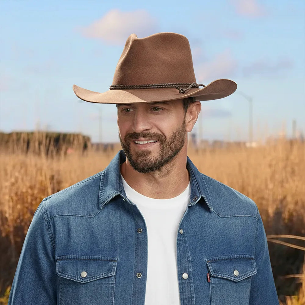 Sequoia | Mens Brown Wool Felt Cowboy Hat