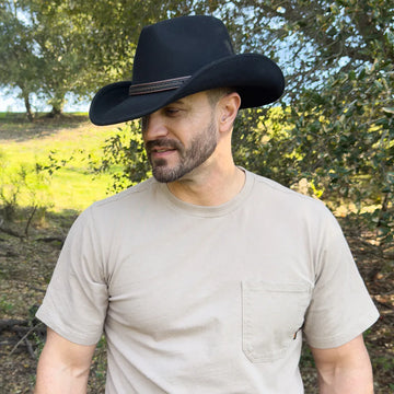 Showdown | Mens Black Wool Felt Crushable Western Outback Cowboy Hat