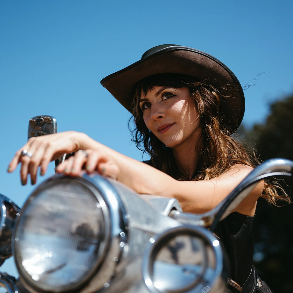 Sierra | Womens American Leather Cowgirl Hat