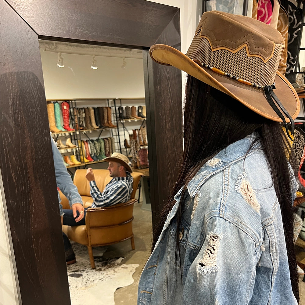 Sierra | Womens American Leather Cowgirl Hat