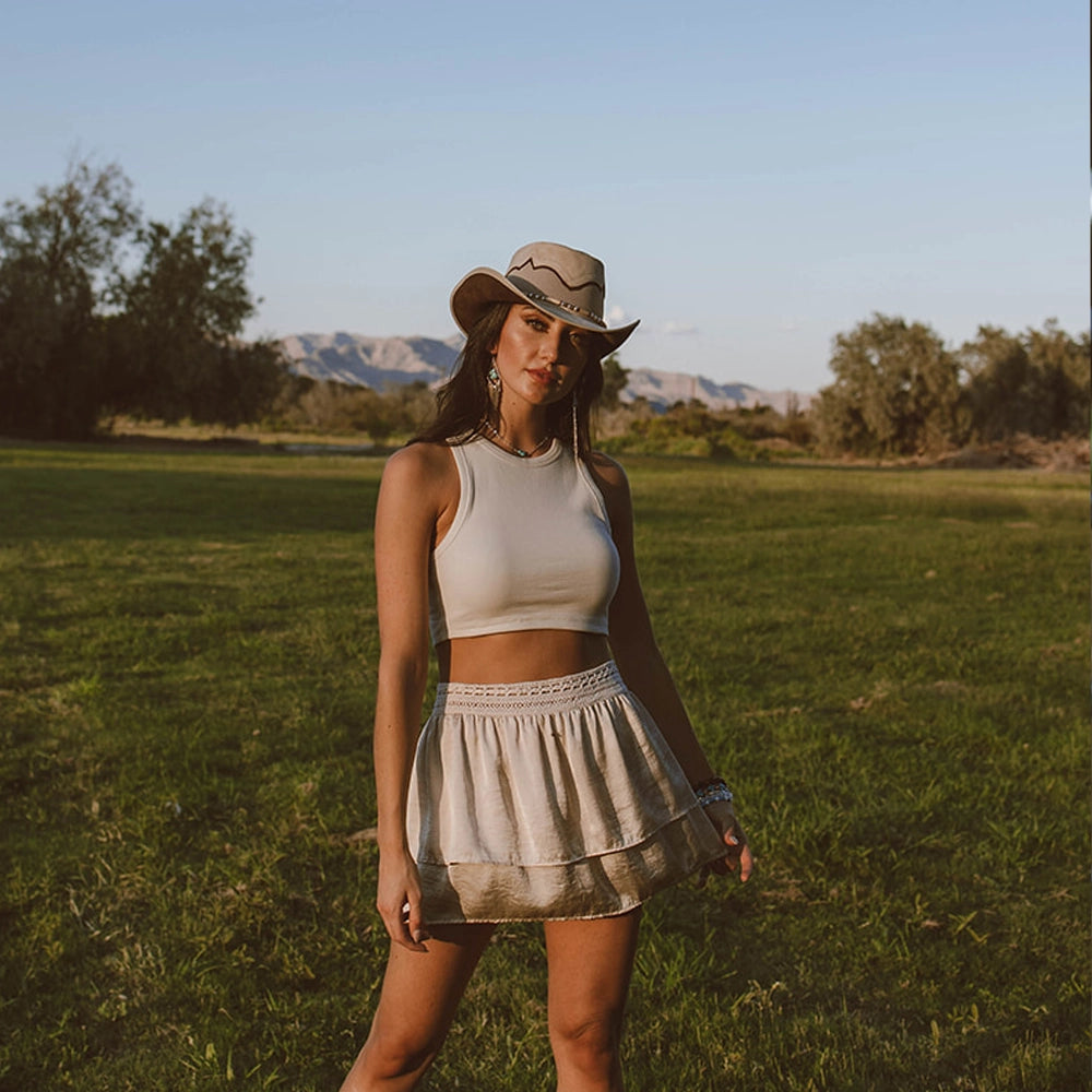 Sierra | Womens American Leather Cowgirl Hat