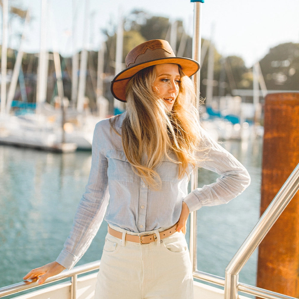 Sirocco | Womens Copper Wide Brim Sun Hat
