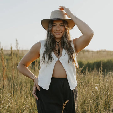 Soaker | Womens Eggshell Wide Brim Sun Hat