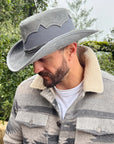 Stampede | Mens Cowhide Leather Cowboy Hat with Mesh Sides