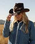 Storm | Womens Leather and Rattlesnake Cowgirl Hat