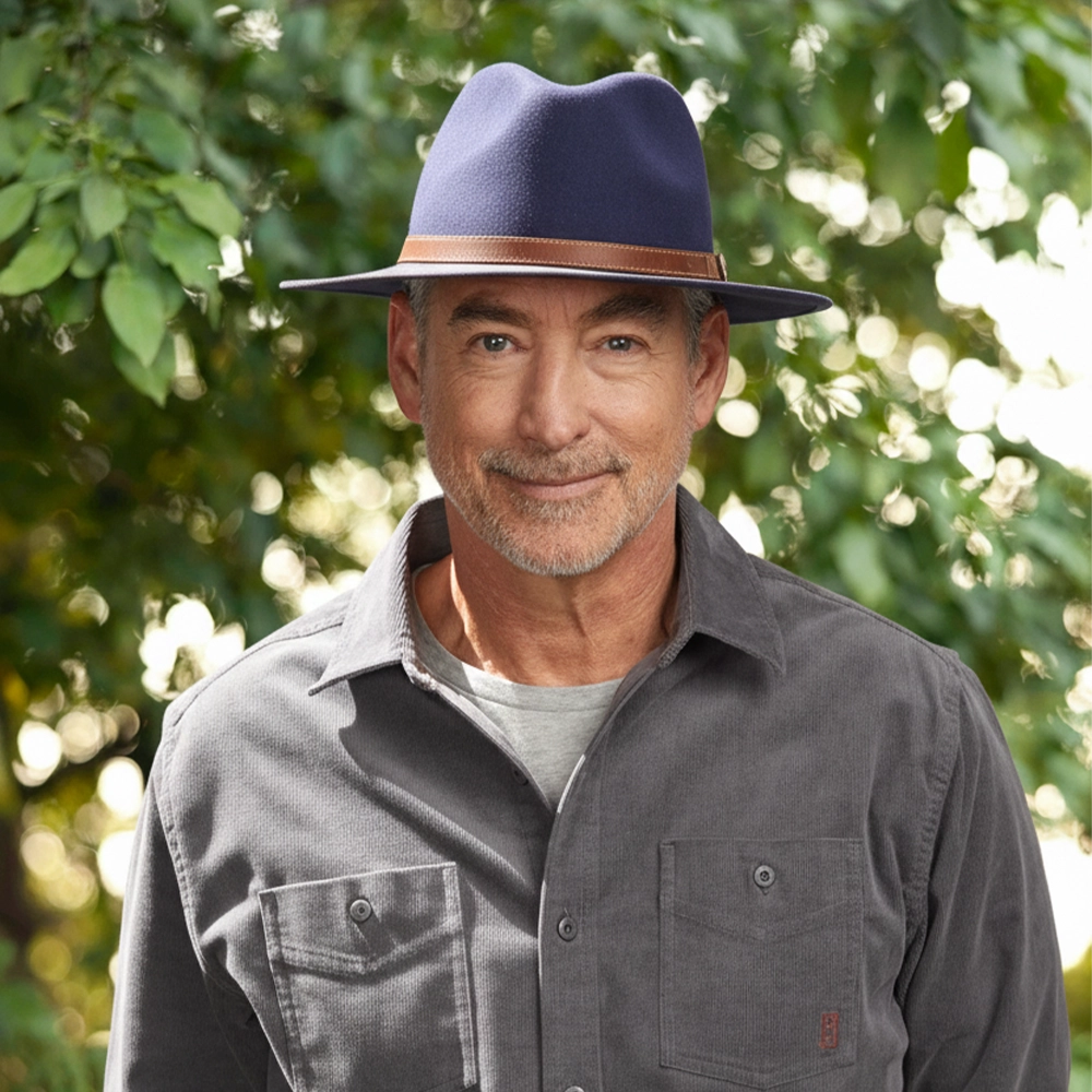Summit | Mens Felt Leather Fedora Hat