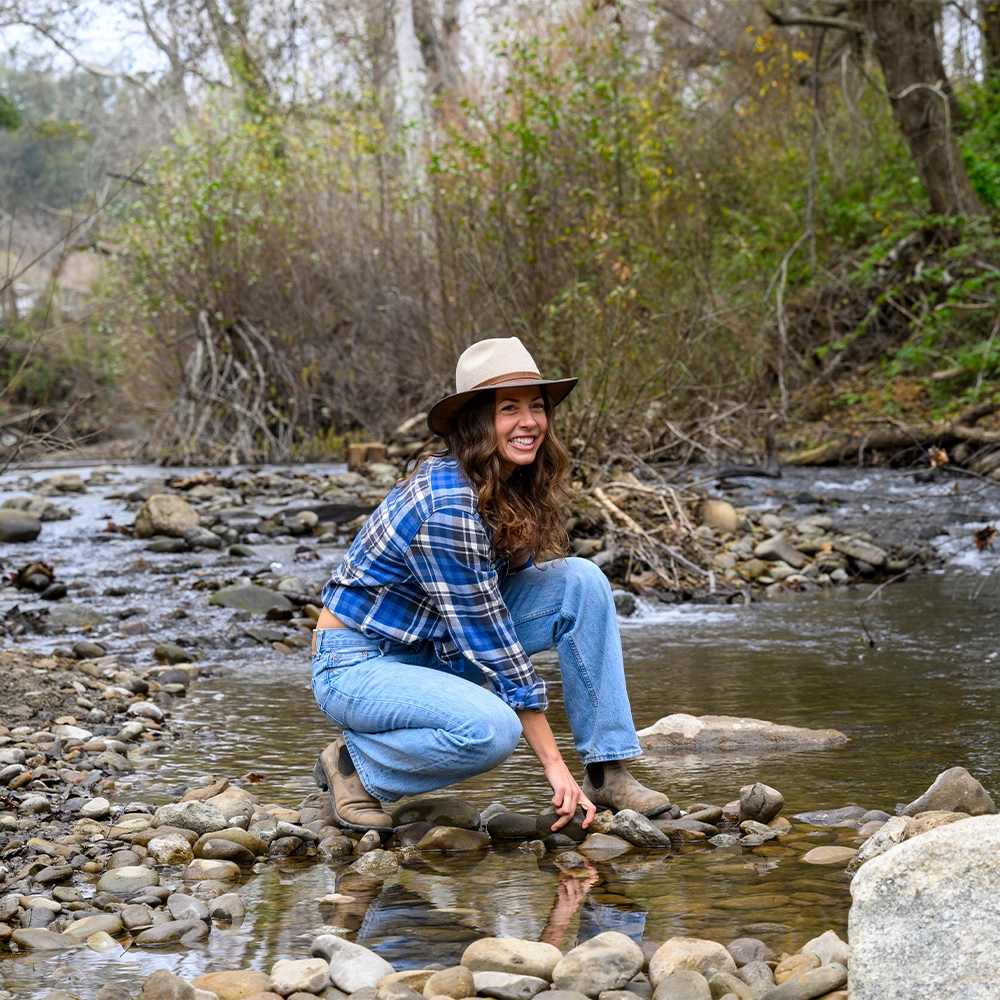 Summit | Womens Oatmeal Felt Leather Fedora Hat