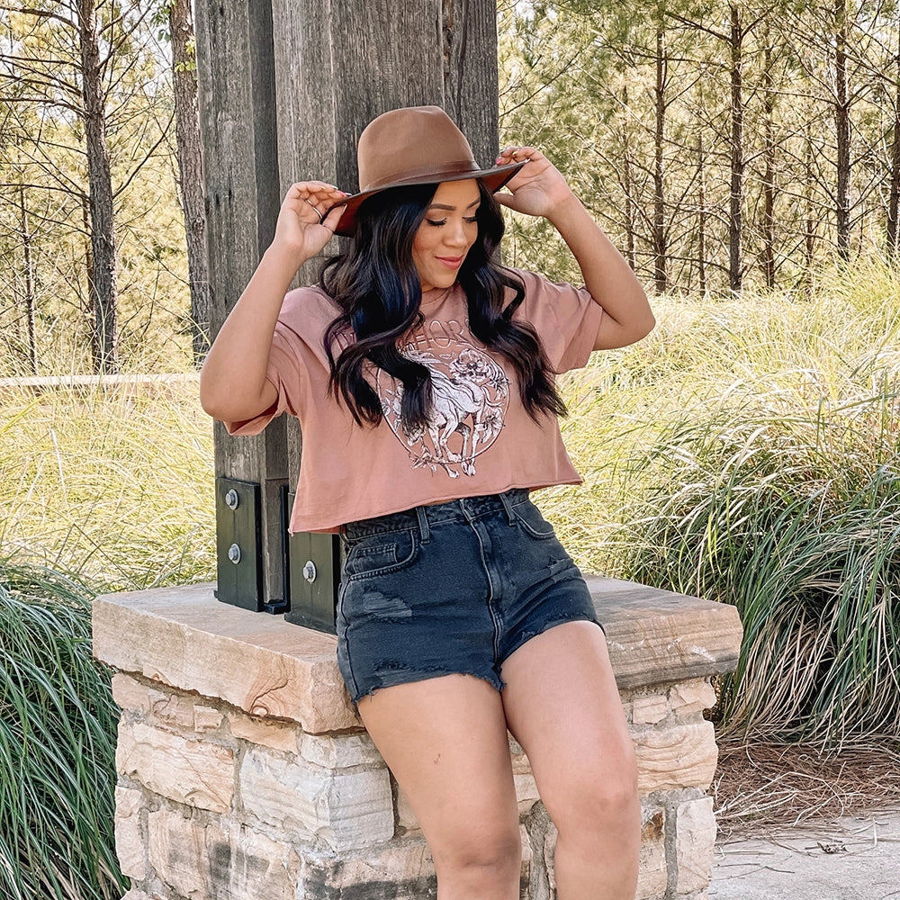 Summit | Womens Saddle Felt Leather Fedora Hat