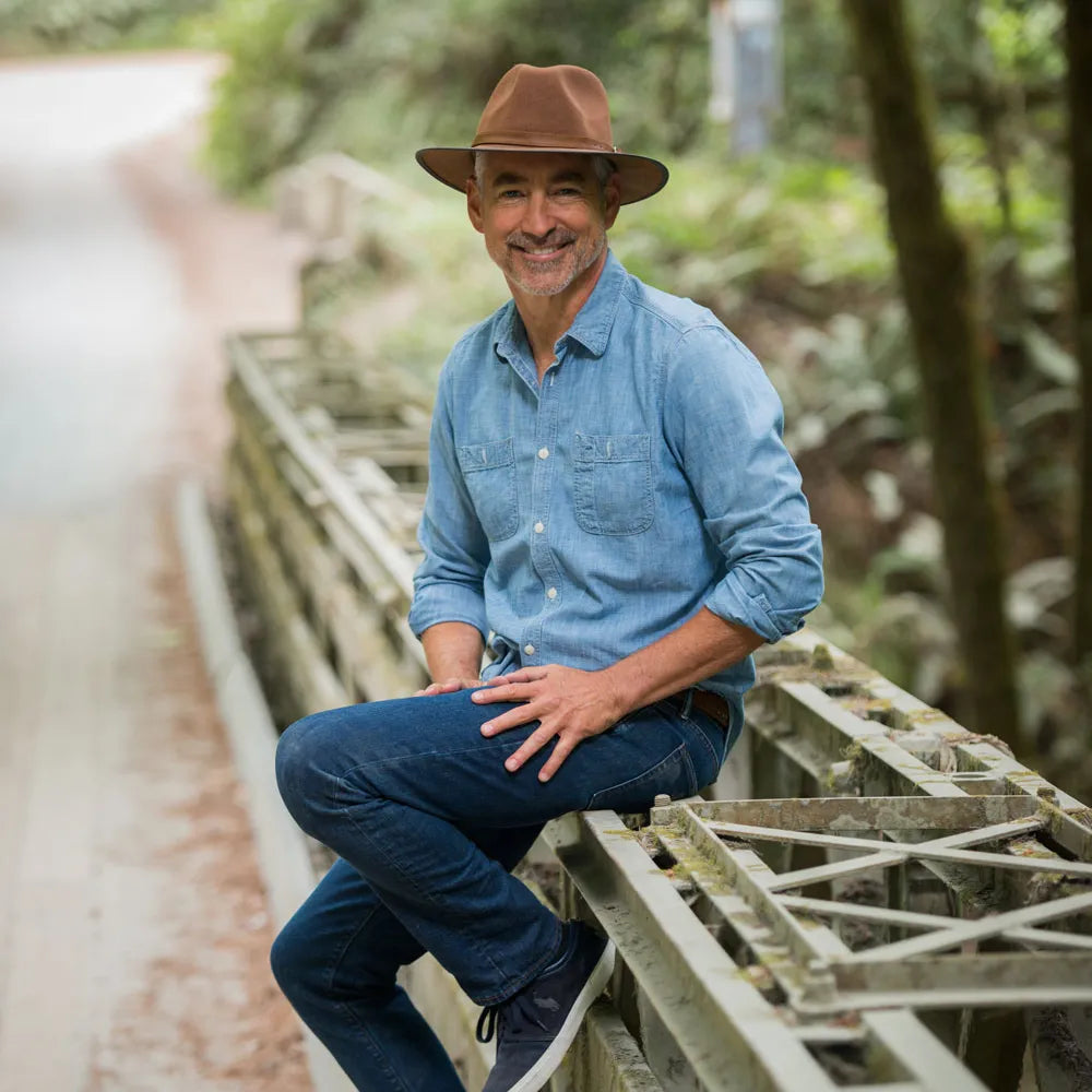 Summit | Mens Felt Leather Fedora Hat