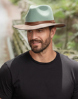 Summit | Mens Felt Leather Fedora Hat