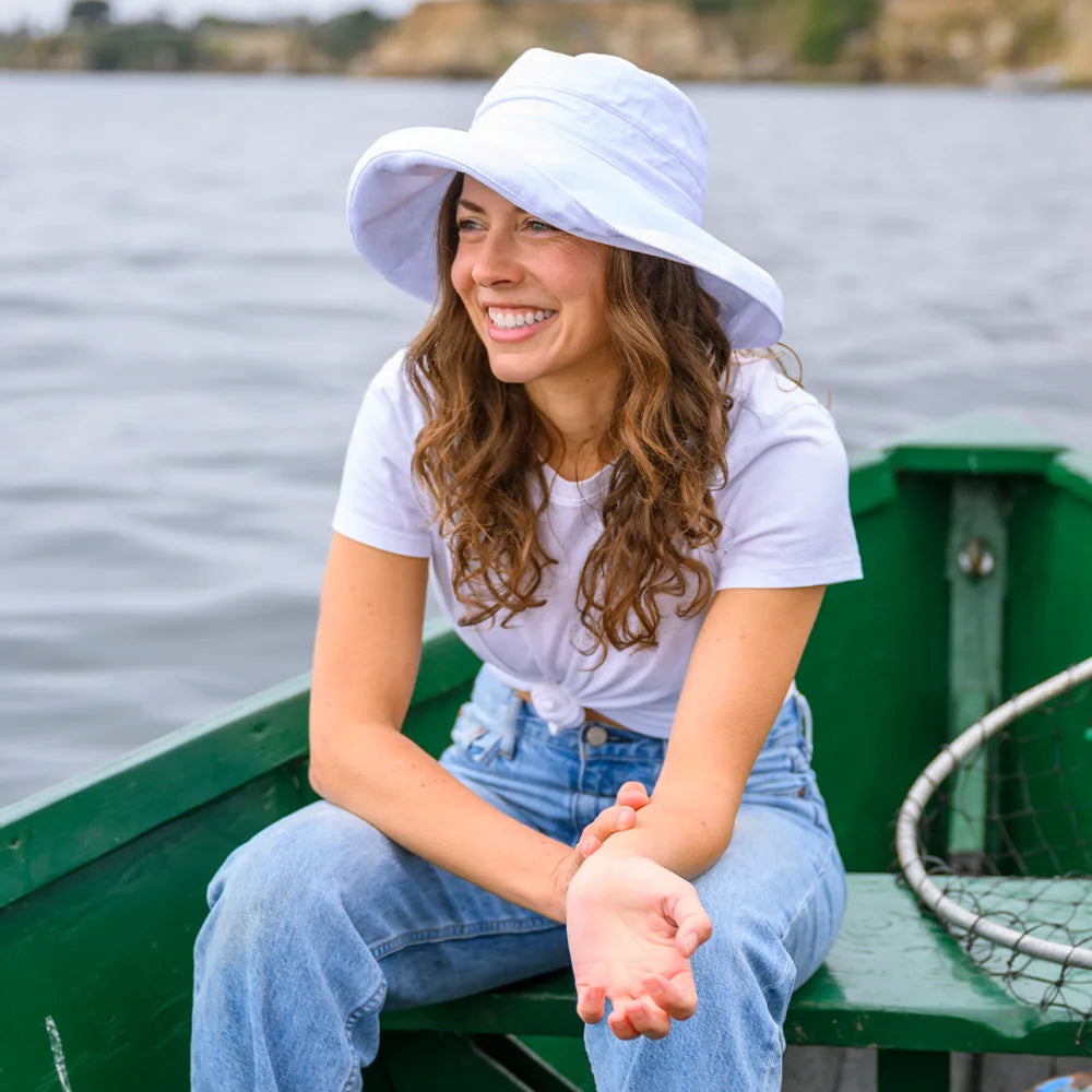 Sunny | Womens Wide Brim Cotton Sun Hat