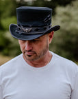 Vector | Mens Black Leather Top Hat