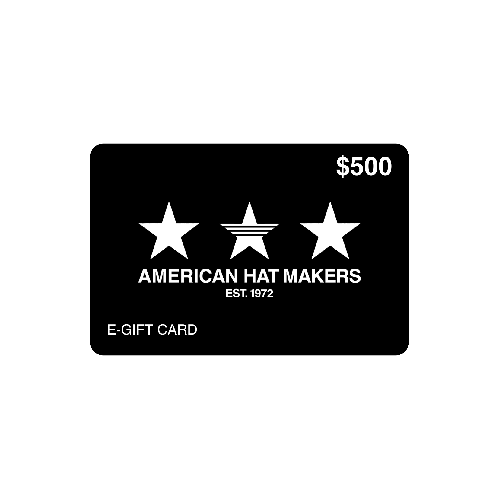 Electronic Gift Card amounting to $500 by American Hat Makers