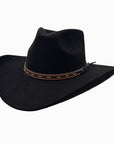 Ace High | Mens Suede Teardrop Crown Rancher Cowboy Hat