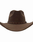 Ace High | Mens Suede Teardrop Crown Rancher Cowboy Hat