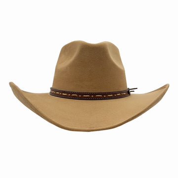 Ace High | Womens Camel Suede Teardrop Crown Rancher Cowgirl Hat