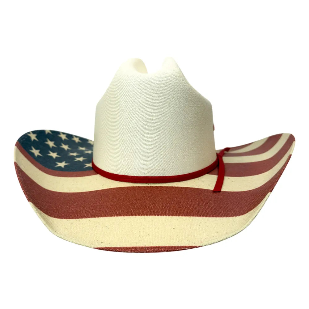 Allegiance | Mens White Canvas Straw Cowboy Hat