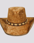 Ambush | Mens Leather Outback Hat with Bead Trim