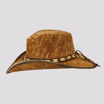 Ambush | Mens Jurassic Leather Outback Hat with Bead Trim