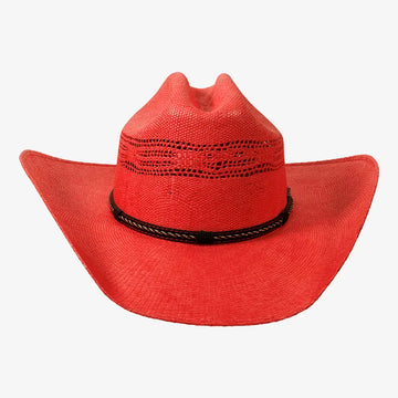 American Maverick | Mens Coral Vented Crown Bangora Straw Cowboy Hat