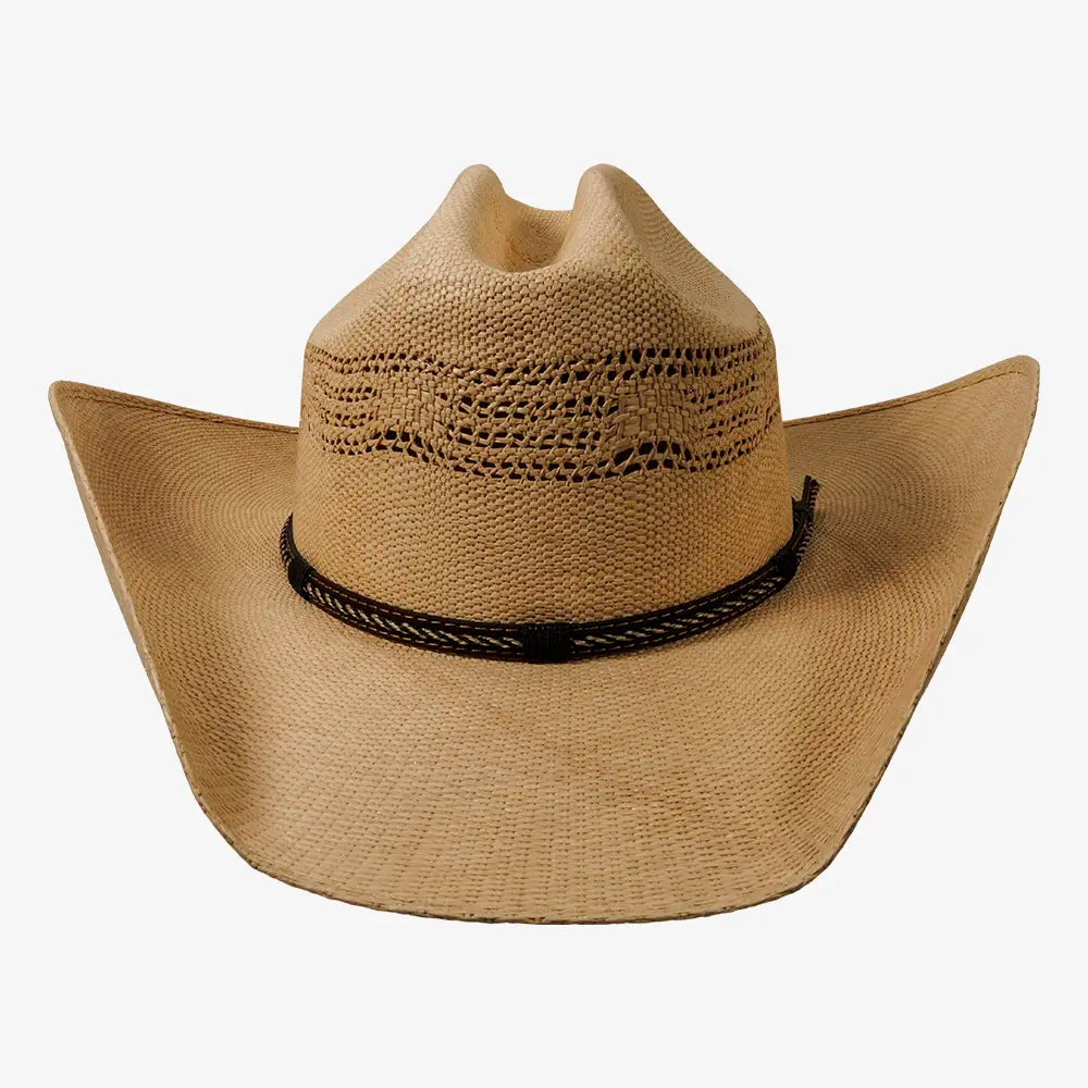 American Maverick | Mens Tan Vented Crown Bangora Straw Cowboy Hat