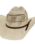 american trail ivory straw cowboy hat front angled view