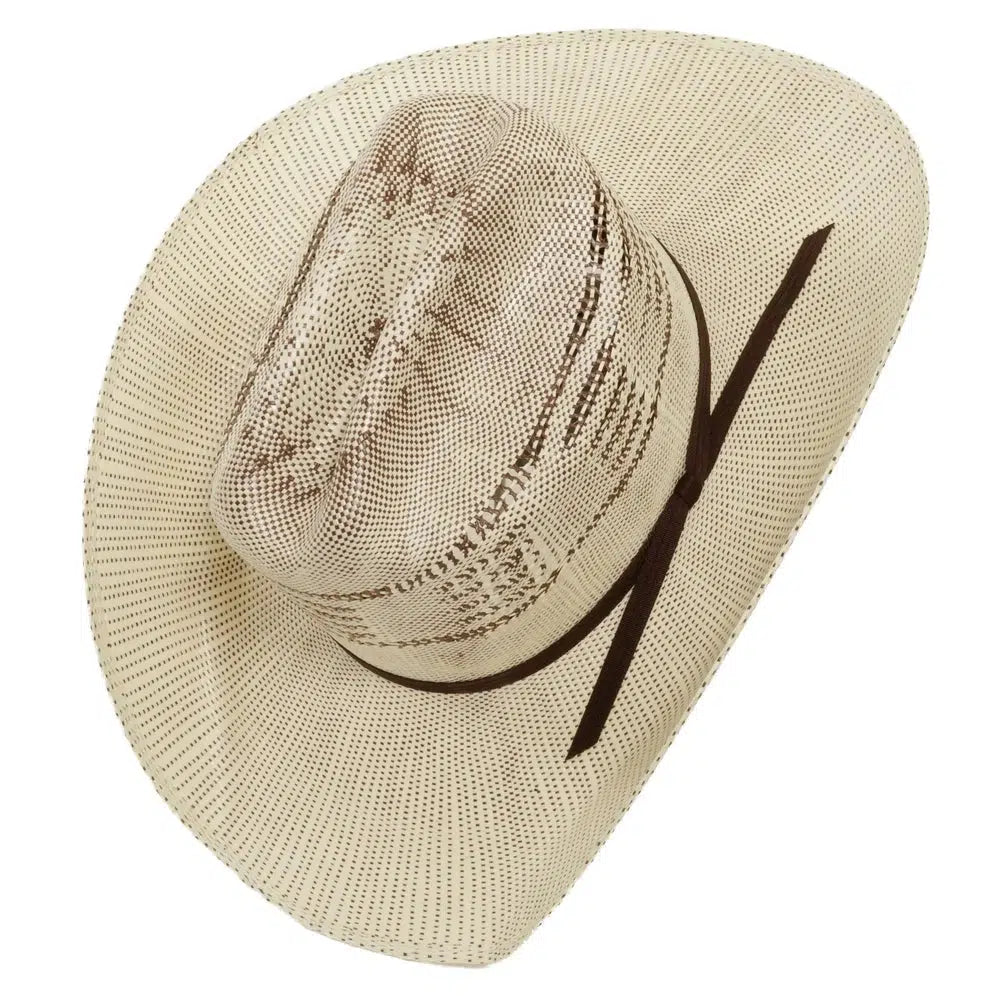 american trail straw cowboy hat angled left view