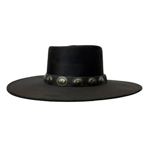 Ashland | Mens Black Faux Suede Telescope Hat