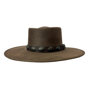 Ashland | Mens Brown Faux Suede Telescope Hat