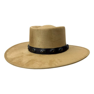 Ashland | Mens Camel Faux Suede Telescope Hat