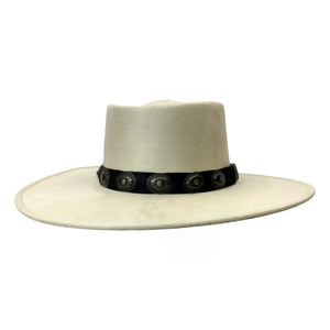 Ashland | Mens Cream Faux Suede Telescope Hat
