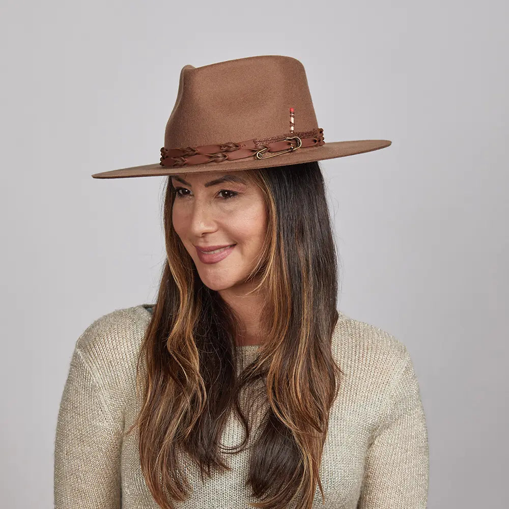 Aspen | Womens Wide Brim Felt Fedora Hat