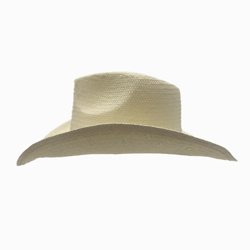 Avery | Mens Cream Pinch Front Western Curled Straw Cowboy Hat