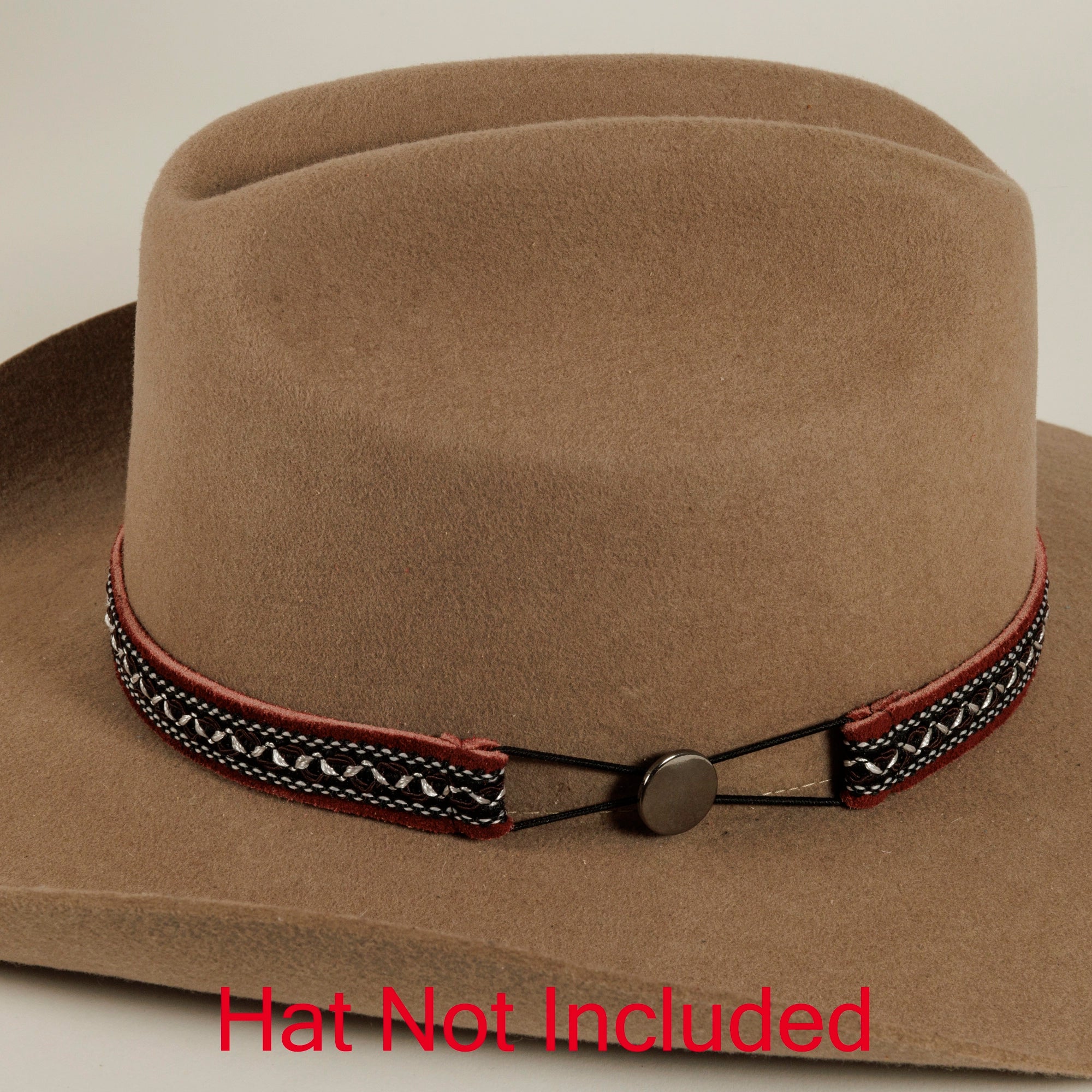 Azle Hatband on a brown hat
