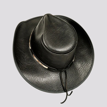 Badlands | Womens Black Buffalo Leather Cowgirl Hat