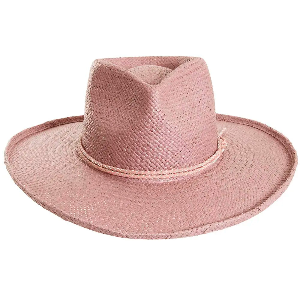 Bailey Blush Sun Straw Hat Front View