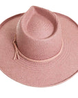Bailey Blush Sun Straw Hat Top Angled View