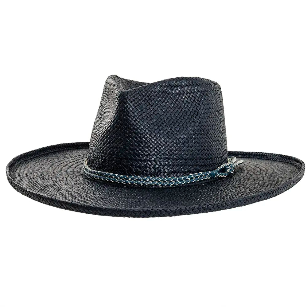 Bailey Navy Sun Straw Hat Front View