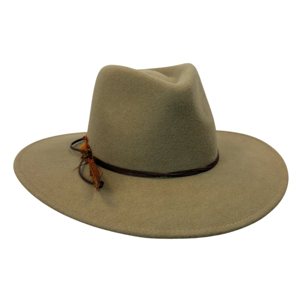 Base Camp | Womens Wool Felt Crushable Outback Hat