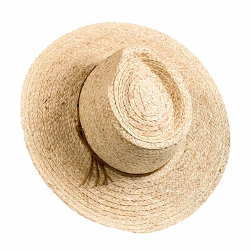 Beach Comber | Womens Natural Teardrop Straw Fedora Hat