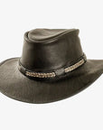 Bison | Mens Bison Leather Packable Outback Hat