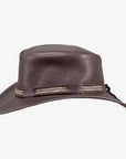Bison | Mens Bison Leather Packable Outback Hat