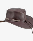 Bison | Mens Bison Leather Packable Outback Hat