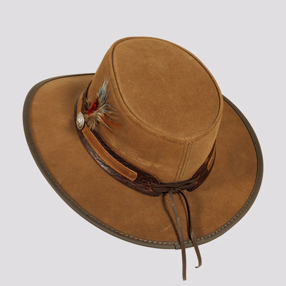 Bogart | Mens Genuine Leather Safari Outback Hat