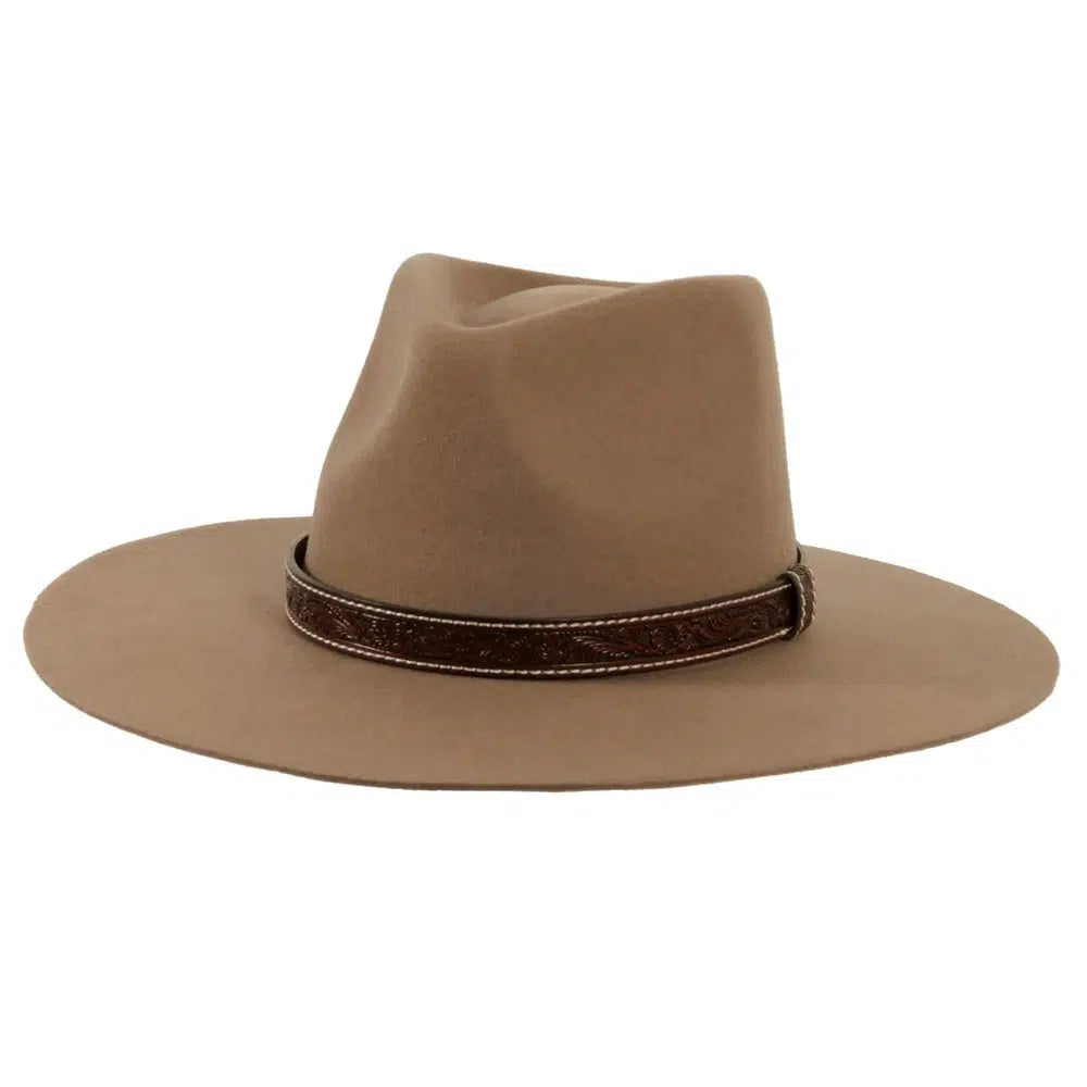 Fedora the WESTERNER Chocolate Brown Wide Brim Hat Men Fedora Hat for Men  Mens Felt Hat 