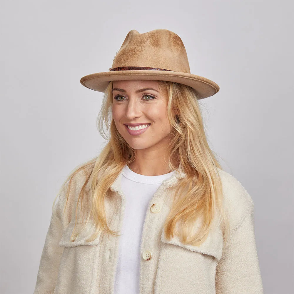 Bootlegger | Womens Ivory Felt Fedora Hat