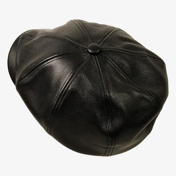 Bourbon St | Womens Black Leather Cap